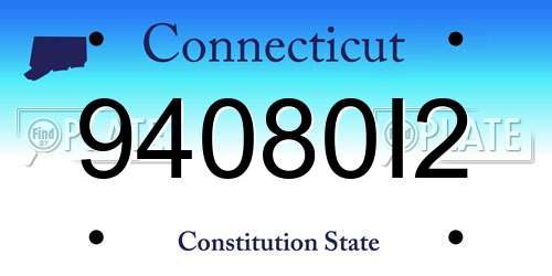 94080I2 Connecticut License Plate