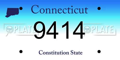 9414 Connecticut License Plate