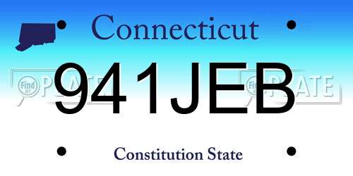 941JEB Connecticut License Plate