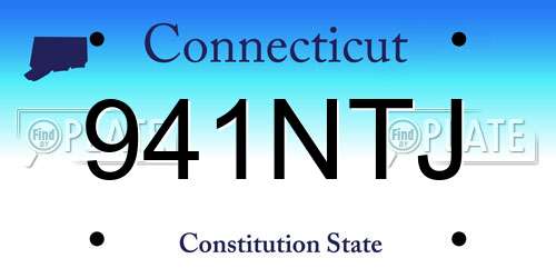941NTJ Connecticut License Plate