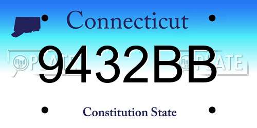 9432BB Connecticut License Plate