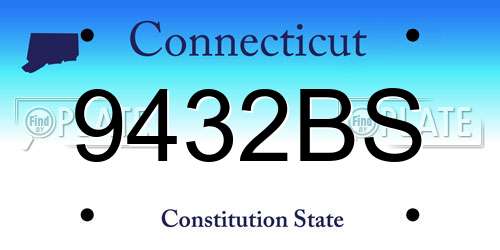9432BS Connecticut License Plate