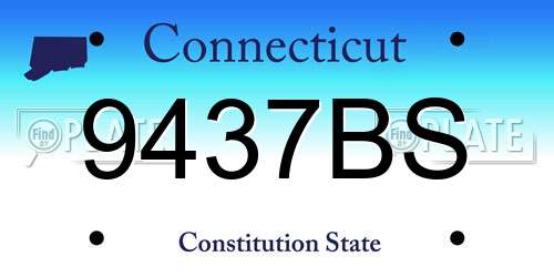 9437BS Connecticut License Plate