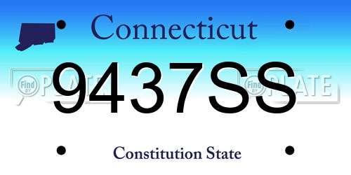 9437SS Connecticut License Plate