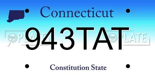 943TAT Connecticut License Plate