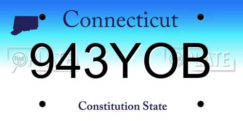 943YOB Connecticut License Plate