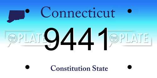 9441 Connecticut License Plate