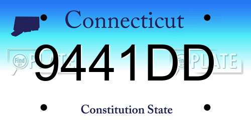 9441DD Connecticut License Plate