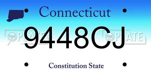 9448CJ Connecticut License Plate