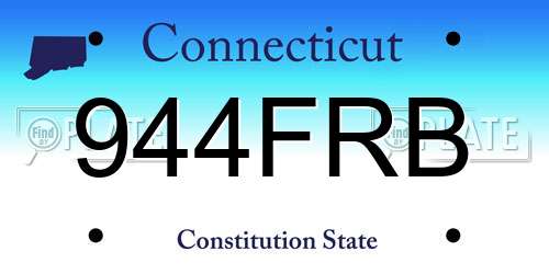 944FRB Connecticut License Plate