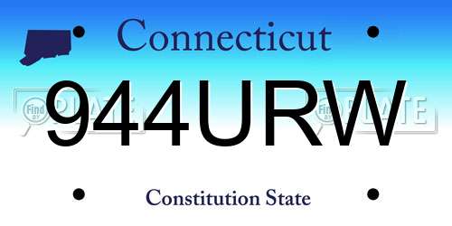 944URW Connecticut License Plate