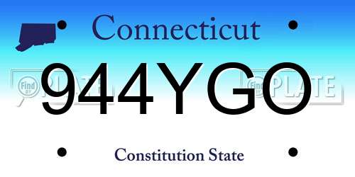 944YGO Connecticut License Plate
