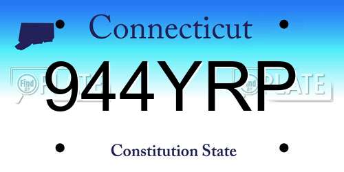 944YRP Connecticut License Plate