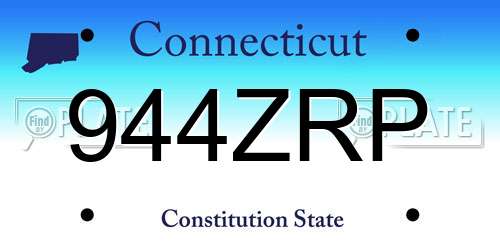 944ZRP Connecticut License Plate