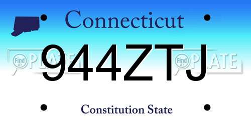 944ZTJ Connecticut License Plate