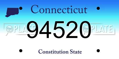 94520 Connecticut License Plate
