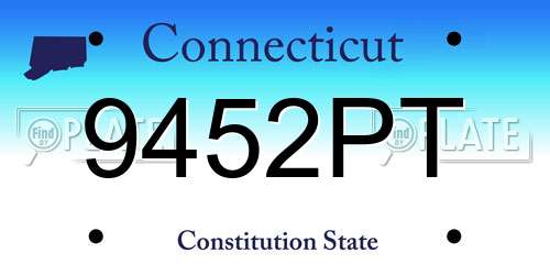 9452PT Connecticut License Plate