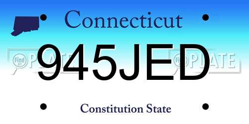 945JED Connecticut License Plate