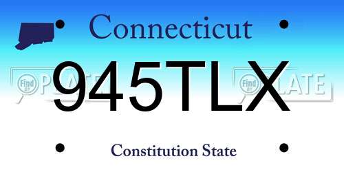 945TLX Connecticut License Plate