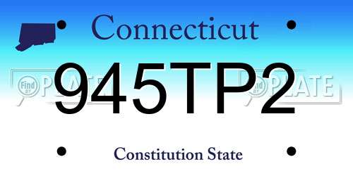 945TP2 Connecticut License Plate