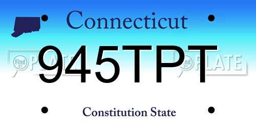945TPT Connecticut License Plate