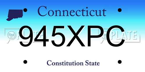 945XPC Connecticut License Plate