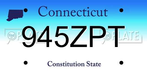 945ZPT Connecticut License Plate