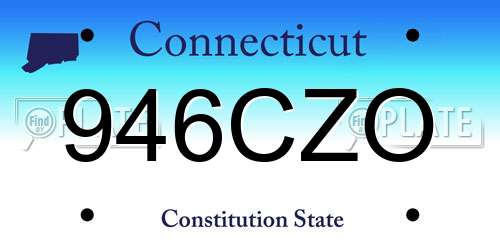 946CZO Connecticut License Plate
