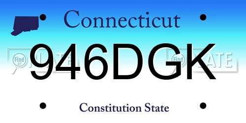 946DGK Connecticut License Plate