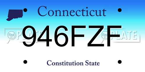 946FZF Connecticut License Plate