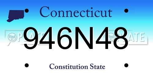 946N48 Connecticut License Plate