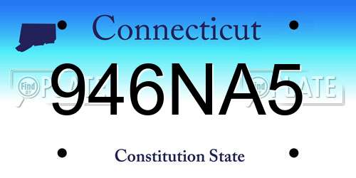 946NA5 Connecticut License Plate