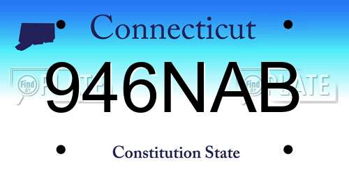 946NAB Connecticut License Plate