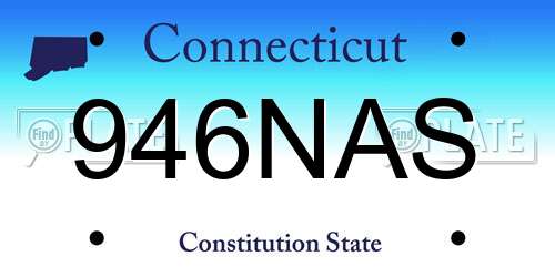 946NAS Connecticut License Plate