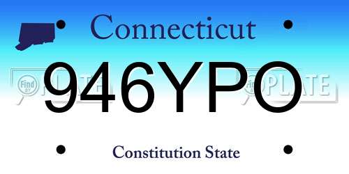 946YPO Connecticut License Plate