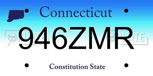 946ZMR Connecticut License Plate
