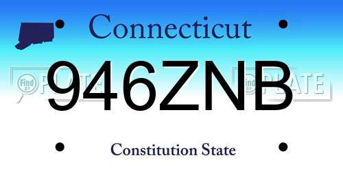 946ZNB Connecticut License Plate