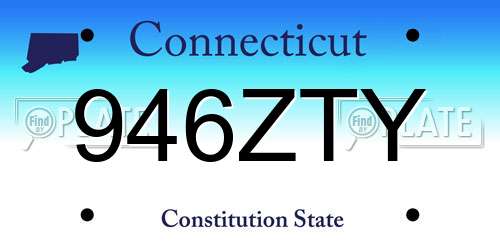 946ZTY Connecticut License Plate
