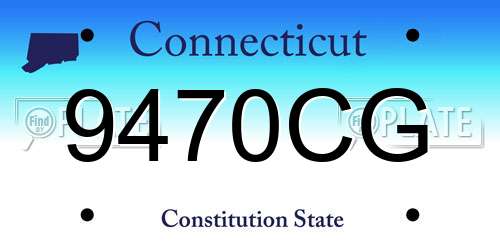 9470CG Connecticut License Plate