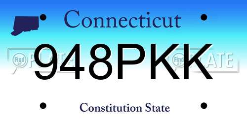 948PKK Connecticut License Plate