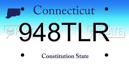948TLR Connecticut License Plate