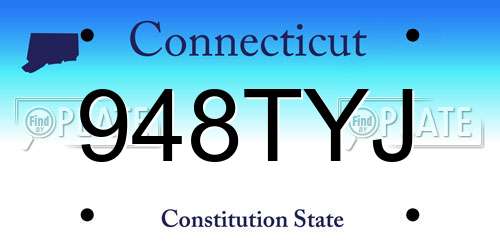 948TYJ Connecticut License Plate