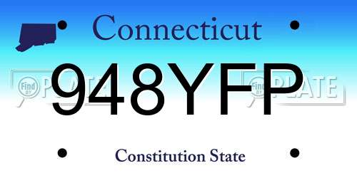 948YFP Connecticut License Plate