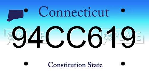 94CC619 Connecticut License Plate