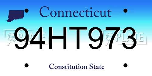 94HT973 Connecticut License Plate