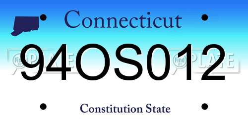 94OS012 Connecticut License Plate