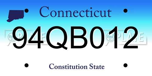 94QB012 Connecticut License Plate