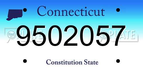 9502057 Connecticut License Plate