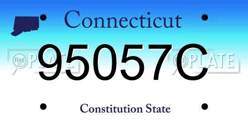 95057C Connecticut License Plate