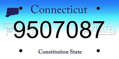 9507087 Connecticut License Plate